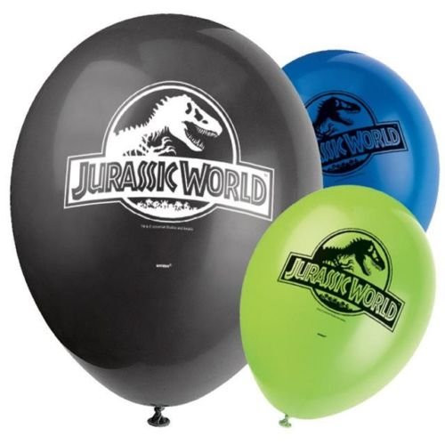 Jurassic World Party 12" Latex Balloons x 8