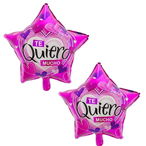 2 PK - Te Quiero Mucho 18 Pink Star Foil Mylar Balloon