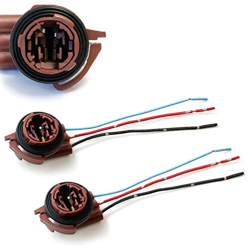 iJDMTOY (2) 3156 3157 Pre-Wired Harness Sockets For Repair, Replacement, Install LED Bulbs For Turn Signal Lights, DRL Lamps or Brake/Tail Lights