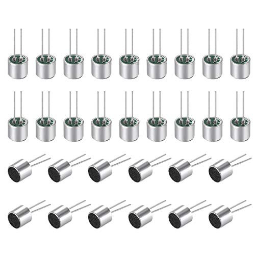 uxcell 6050 58dB Electret Microphone Pickup 6mm x 5mm Cylindrical Condenser MIC with Pins for PCB 30 Pcs