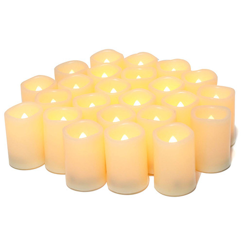 Flameless Flickering Votive Tea Lights Candles Bulk Battery Operated Set Of 24 Fake Candles / Flickering Tealights for Garden wedding,Party,Festival Decorations etc (Batteries Included) Flameless Flickering Votive Tea Lights Candles Bulk Battery Operated Set Of 24 Fake Candles / Flickering Tealights for Garden wedding,Party,Festival Decorations etc (Batteries Included)