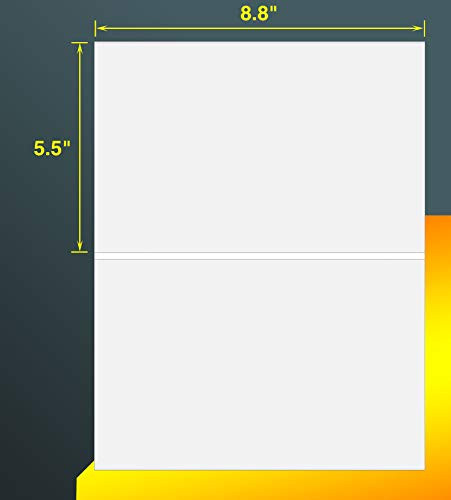 iLable 8.5" x 5.5" Half Sheet Self Adhesive Shipping Labels for Laser & Inkjet Printers[100 Sheets,200 Labels]
