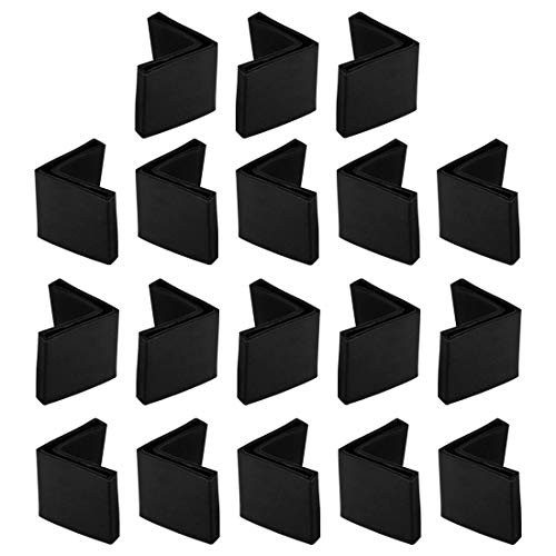 uxcell 30mm x 30mm Angle Iron Foot Pads L Shaped PVC Furniture Leg Caps End Covers Prevent Scratch Floor Protector Black 14 Pcs