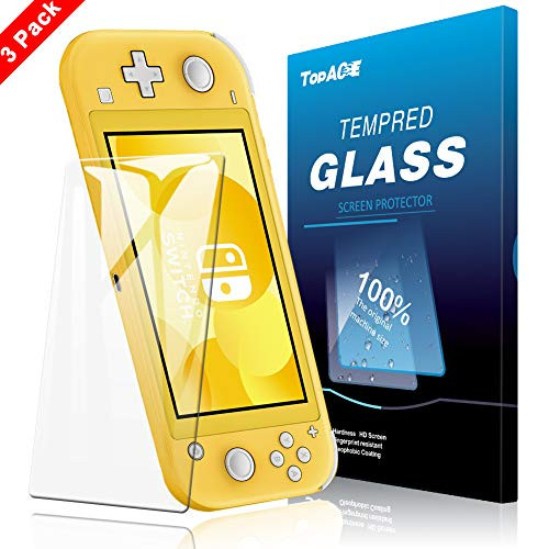 [3 Pack] TopACE for Nintendo Switch Lite Screen Protector, Nintendo Switch Lite Tempered Glass 9H Hardness [Long Usage][Anti-Scratch][Bubble Free] with Lifetime Replacement Warranty