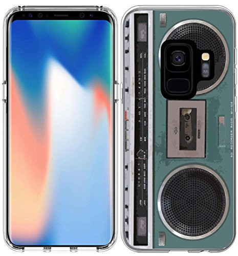 Case for S9 Vintage/IWONE Protective Durable TPU Rubber Fashion Designer Compatible Cover Skin for Samsung S9 [for Galaxy S9] Classical Blue Video Design