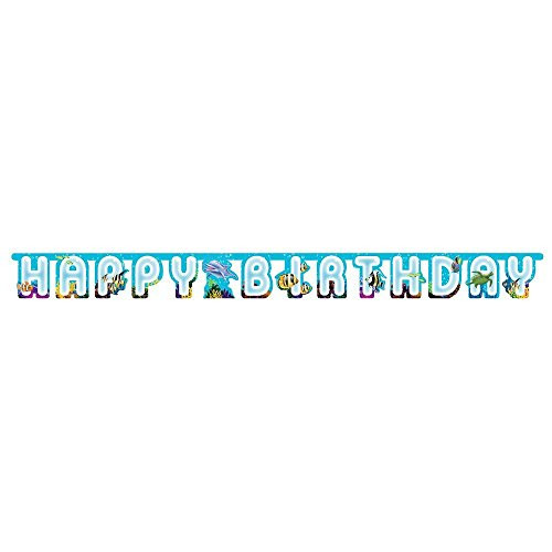 Creative Converting Ocean Happy Birthday Jointed Party Banner (2-Pack)