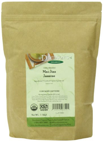 Davidson's Organic Tea Bulk, Mao Jian Jasmine, 16-Ounce Bag Bag