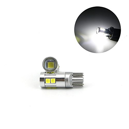 T10 194 LED Bulb ZXREEK -3030 SMD LED Bulbs for Car Interior Lights License Plate Dome Map Side Marker Door Courtesy Wedge T10 168 192 194 2825 W5W 6000K Xenon White Pack of 4
