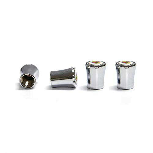 A ABIGAIL Cadillac Logo Tire Valve Stem Caps 4 Pcs Zinc Alloy Tire Valve Stem Caps for Cadillac