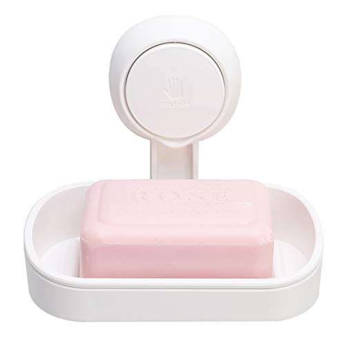TAILI Suction Cup Soap Dish Powerful Vacuum Suction Soap Holder, Strong Sponge Holder for Shower, Bathroom, Tub and Kitchen Sink, Drill-Free, Removable TAILI Suction Cup Soap Dish Powerful Vacuum Suction Soap Holder, Strong Sponge Holder for Shower, Bathroom, Tub and Kitchen Sink, Drill-Free, Removable