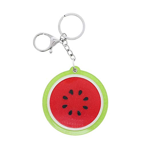 Compact Fruit Mirror Keychain Charm-Watermelon