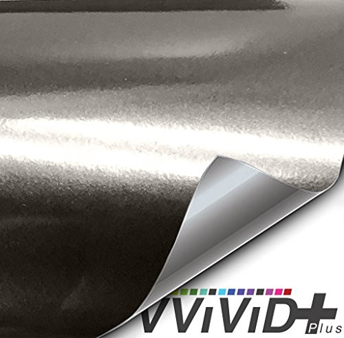 VViViD+ Metallic Gloss Black Pearl Premium Vinyl Wrap Film (1ft x 5ft)