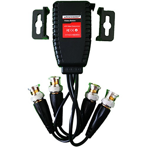 VENTECH NEW CCTV 4 Ch Video Balun 4 ch Gold Plated BNC HD Pasive Transceiver RJ45 CAT5 Cable Pair extra