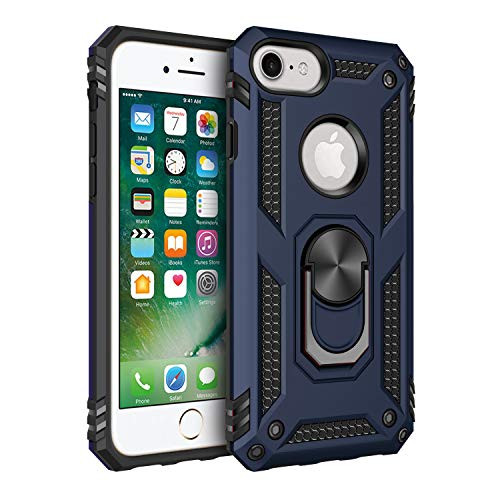 iPhone 6 Case,iPhone 6S Case,DAMONDY 360 Degree Rotating Ring Armor Dual Layer Ring Kickstand Shockproof Drop Protection Compatible Magnetic Car Mount case Holder for iPhone 6 / 6S 4.7 inch-Blue
