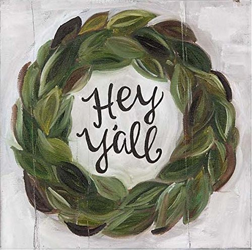 Glory Haus 10"X10" Hey Y'all Magnolia Wreath