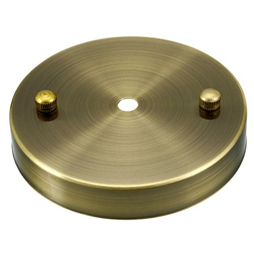 uxcell Retro Ceiling Light Plate Pointed Base Chassis Disc Pendant Accessories 120mmx20mm Bronze Tone w Screw