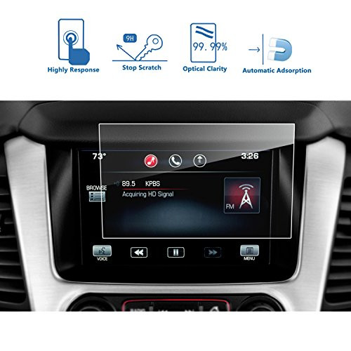 LFOTPP GMC Yukon XL 8 Inch IntelliLink 2015-2018 Car Navigation Screen Protector, [9H] Tempered Glass Center Touch Screen Protector Anti Scratch High Clarity