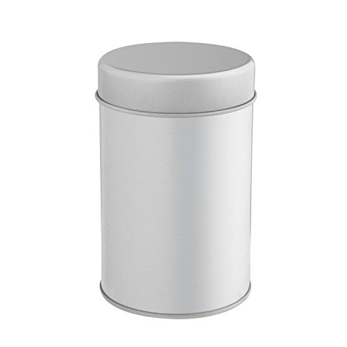 Tea Tin Canister with Airtight Double Lids for Loose Tea - Small Kitchen Canisters for Tea Coffee Sugar Storage, Loose Leaf Tea Tin Containers by SilverOnyx - Tea Canister - 1 pc