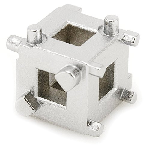 Jecr Disk Brake Caliper Piston Tool - 3/8" Universal Disc Rewind Cube Tool - Wind back Removal Cube Tool for Car and Truck Pistons, by