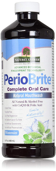 Nature's Answer Periobrite Alcohol-Free Mouthwash, Wintermint, 16 Ounce, 2 Count