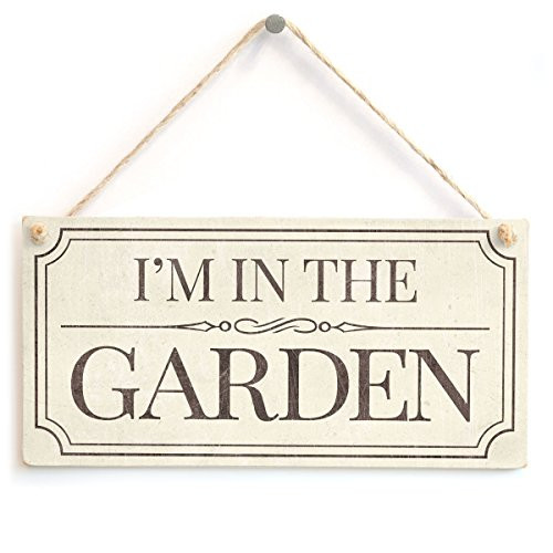 Meijiafei IM in The Garden - Wall Sign for in The Home Great Small Gift Idea for Avid Gardeners 10"x5" Meijiafei IM in The Garden - Wall Sign for in The Home Great Small Gift Idea for Avid Gardeners 10"x5"
