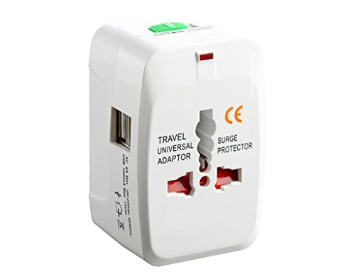 Worldwide Travel Adapter All-in-one Universal Power Charger Adapter, Enegg Wall Charger AC Power Plug Adapter Wall Charger with Dual USB Charging Port for USA EU UK AUS Asia Europe Cell Phone Laptop
