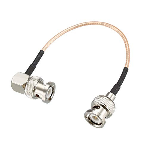 uxcell BNC Male to BNC Male Right Angle Coax Cable RG316 RF Coaxial Cable 1 Feet