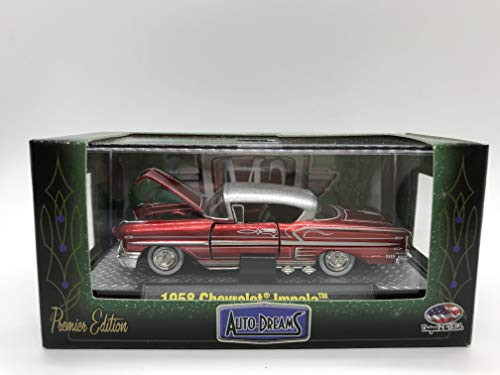 M2 Machines Auto-Dreams 1958 Chevrolet Impala Crazy Painter Tom Kelly Version 12-01 Metalic Red Details Like NO Other! Over 42 Parts M2 Machines Auto-Dreams 1958 Chevrolet Impala Crazy Painter Tom Kelly Version 12-01 Metalic Red Details Like NO Other! Over 42 Parts