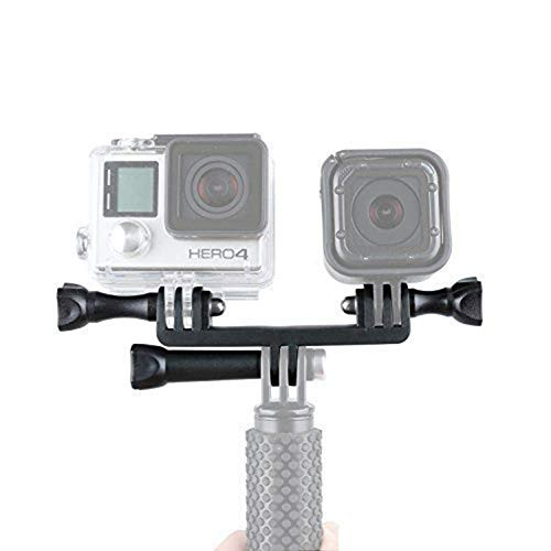 Williamcr Dual Twin Mount Adapter for GoPro Hero 7/(2018) 6 5 Black,4 Session,4 Silver,3+,YI,Campark,AKASO,SJCAM,DJI Osmo Action Cameras Williamcr Dual Twin Mount Adapter for GoPro Hero 7/(2018) 6 5 Black,4 Session,4 Silver,3+,YI,Campark,AKASO,SJCAM,DJI Osmo Action Cameras