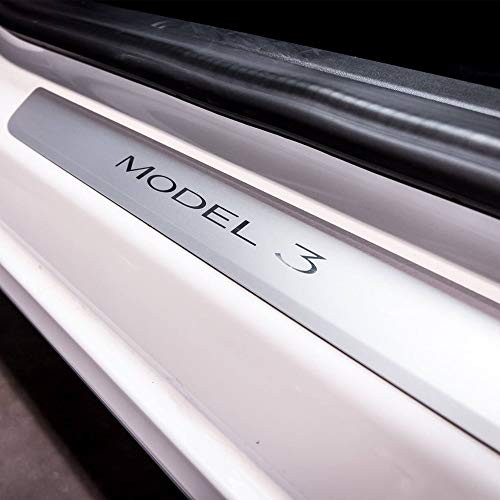 BASENOR Tesla Model 3 Door Sill Wrap Clear Protection Kit Car Stickers for Model 3 (2 Pieces)
