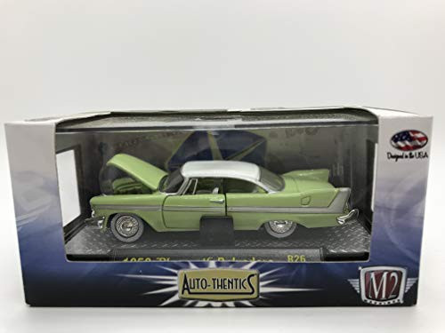 M2 Machines Auto-Thentics 1958 Plymouth Barracuda R26 13-09 Cream Green Details Like NO Other! Over 42 Parts 1 of 5000 Worldwide