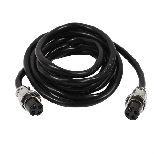 uxcell GX16 4 Pins Double Female Head Aviation Socket Connector Electrical Cable 2m