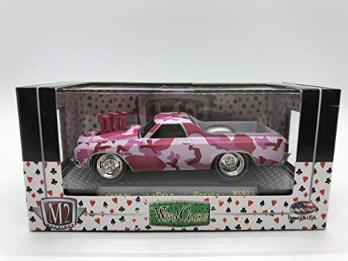 M2 Machines Wild-Cards 1970 Chevrolet El Camino SS454 1:64 Scale WC03 14-02 Camo Pink Details Like NO Other! Over 42 Parts