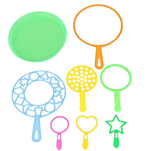 Olen Big Bubble Wands with Tray for Kids Bubble Wands Bulk Party Favors Bubble Toys Assortment Set of 8