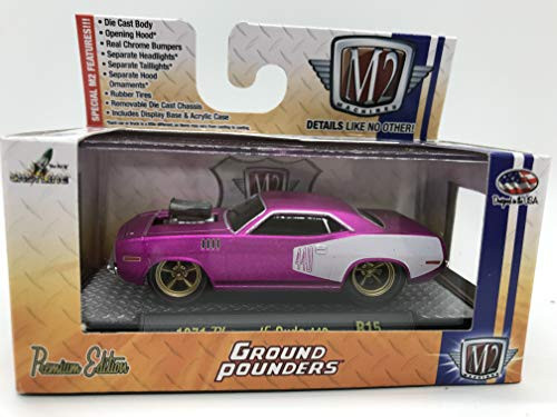M2 Machines Ground-Pounders 1971 Plymouth Cuda 440 1:64 Scale R15 16-02 Matte Purple/White Details Like NO Other! Over 42 Parts M2 Machines Ground-Pounders 1971 Plymouth Cuda 440 1:64 Scale R15 16-02 Matte Purple/White Details Like NO Other! Over 42 Parts