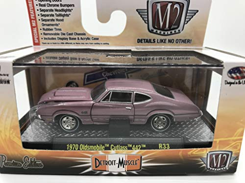 M2 Machines Detroit-Muscle 1970 Oldsmobile Cutlass 442 1:64 Scale R33 15-69 Grey-ish Purple Details Like NO Other! Over 42 Parts M2 Machines Detroit-Muscle 1970 Oldsmobile Cutlass 442 1:64 Scale R33 15-69 Grey-ish Purple Details Like NO Other! Over 42 Parts
