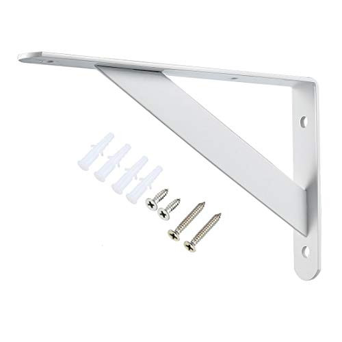 uxcell Shelf Bracket 250lbs Heavy-Duty 8-inch x 5-inch Solid Right Angle Brackets