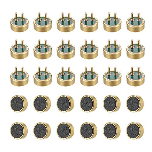 uxcell 4015 40dB Electret Microphone Pickup 4mm x 1.5mm Cylindrical Condenser MIC with Pins for PCB 30 Pcs