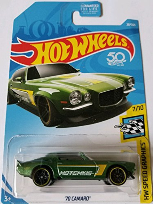 Hot Wheels 2018 50th Anniversary HW Speed Graphics '70 Camaro 28/365, Green