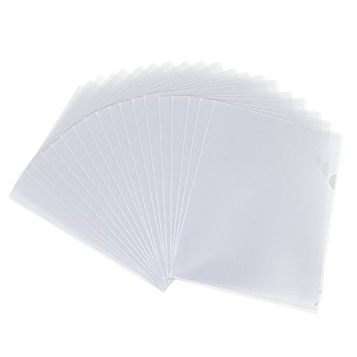 Fasmov Clear Document Folder Project Pockets,Letter Size, Set of 20, Clear