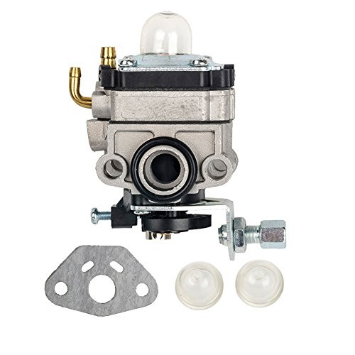 HIFROM Carburetor Carb with Primer Bulb + Gasket for Honda GX31 GX22 FG100 Little Wonder Mantis Tiller Carb 16100-ZM5-803