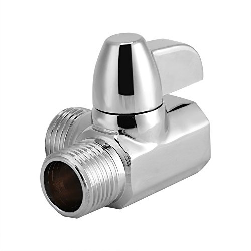 Delaman Valve 3-Way G1/2" T Shape Shower Adapter Valve, Brass Chrome Diverter, for Shower Arm Mounted