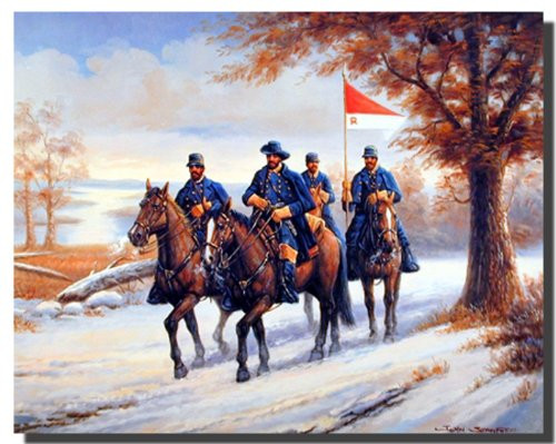 Western Wall Decor Civil War Blue Soldier on Horses Country Art Print Poster (16x20) Western Wall Decor Civil War Blue Soldier on Horses Country Art Print Poster (16x20)