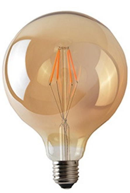 JKLcom 4W G40 LED Bulb Vintage Dimmable LED Filament Bulb 4W LED Light Bulb G125 LED Edison Bulb Amber Glass Globe Shape Edison Filament Bulb E26/ E27 Medium Base Lamp,Warm White 2300K,40W Equivalent JKLcom 4W G40 LED Bulb Vintage Dimmable LED Filament Bulb 4W LED Light Bulb G125 LED Edison Bulb Amber Glass Globe Shape Edison Filament Bulb E26/ E27 Medium Base Lamp,Warm White 2300K,40W Equivalent