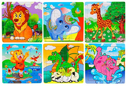 Wooden Animals Puzzles for Kids Age 2-5 Year Old Jigsaw Puzzles for Toddler Children Learning Educational Puzzles Toys for Boys and Girls (6 Puzzles Set) Wooden Animals Puzzles for Kids Age 2-5 Year Old Jigsaw Puzzles for Toddler Children Learning Educational Puzzles Toys for Boys and Girls (6 Puzzles Set)