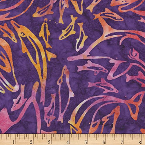 Michael Miller 0575799 Marine Dolphin Dance Batik Sunset Fabric by The Yard