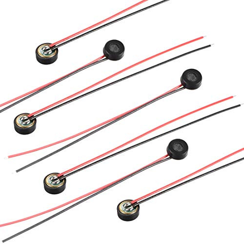 uxcell 4015 38dB Electret Microphone Pickup 4mm x 1.5mm Cylindrical Condenser MIC with Wires for PCB 30 Pcs