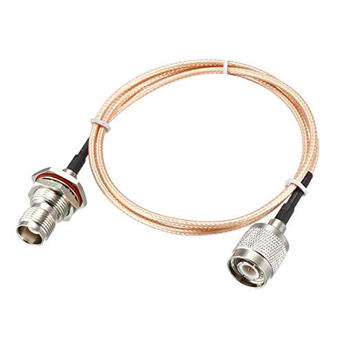 uxcell RG316 Coax Cable TNC Male to TNC Female Bulkhead Pigtail Jumper Cable 2 Feet