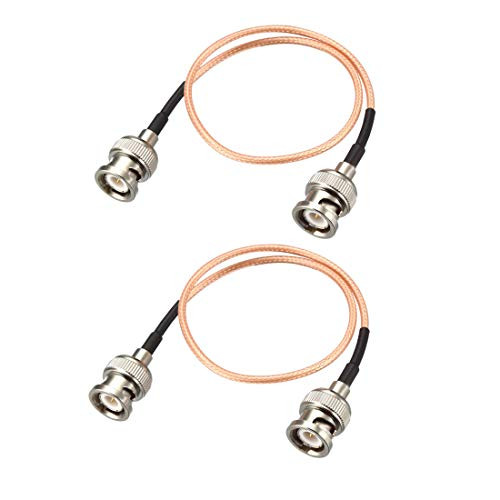 uxcell BNC Male to BNC Male Coax Cable RG316 RF Coaxial Cable 50 ohm 1 Feet 2pcs