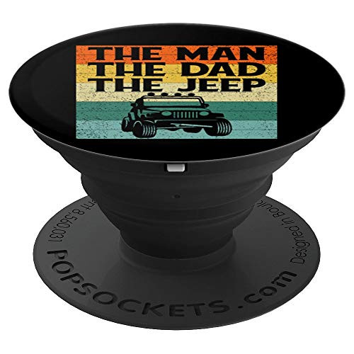 The Man Dad Jeeps Retro Vintage Sunset Off Road Funny Gift PopSockets Grip and Stand for Phones and Tablets